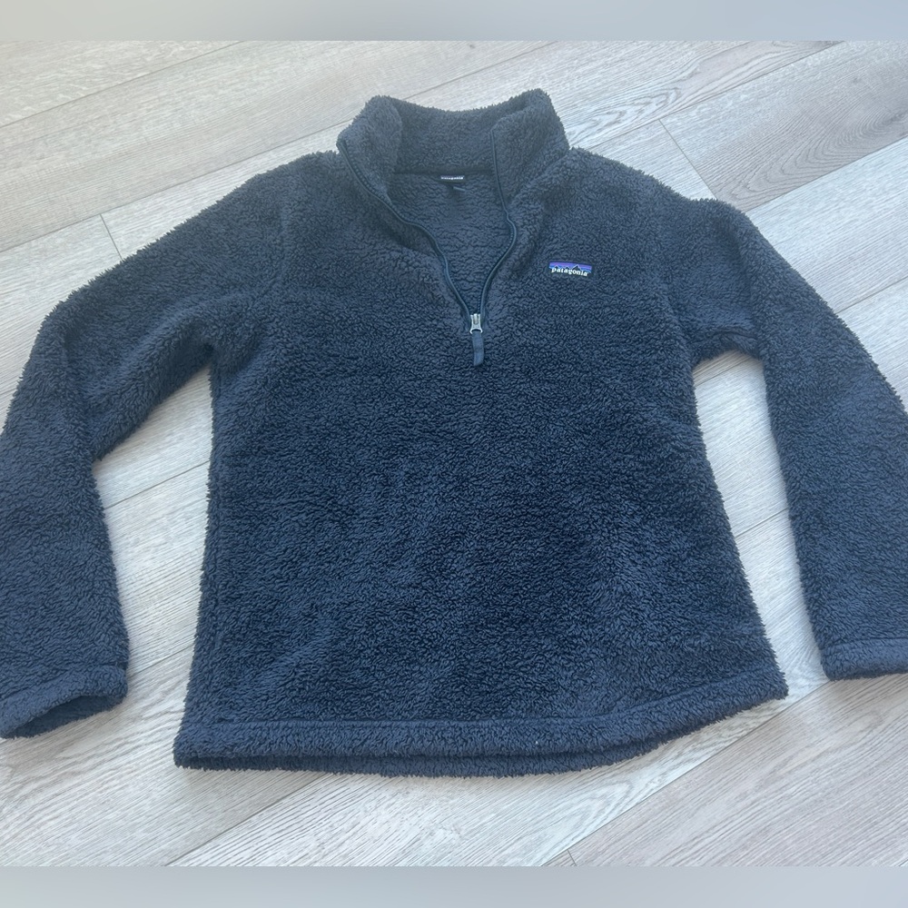 Patagonia Navy Sherpa Quarter-Zip Turtleneck Pullover - Medium